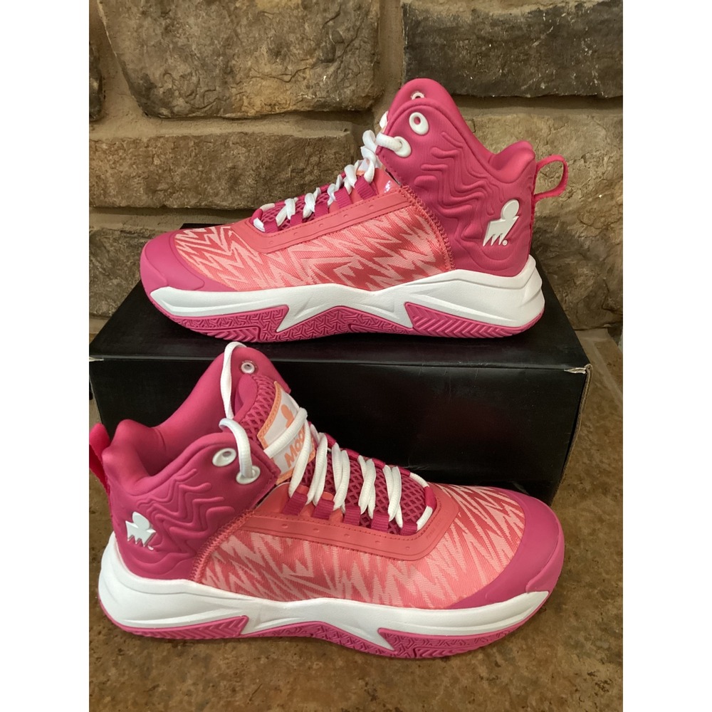 Moolah Kicks Press Break v2 Girls Pink Youth 5.5 Basketball Sneakers 213013045